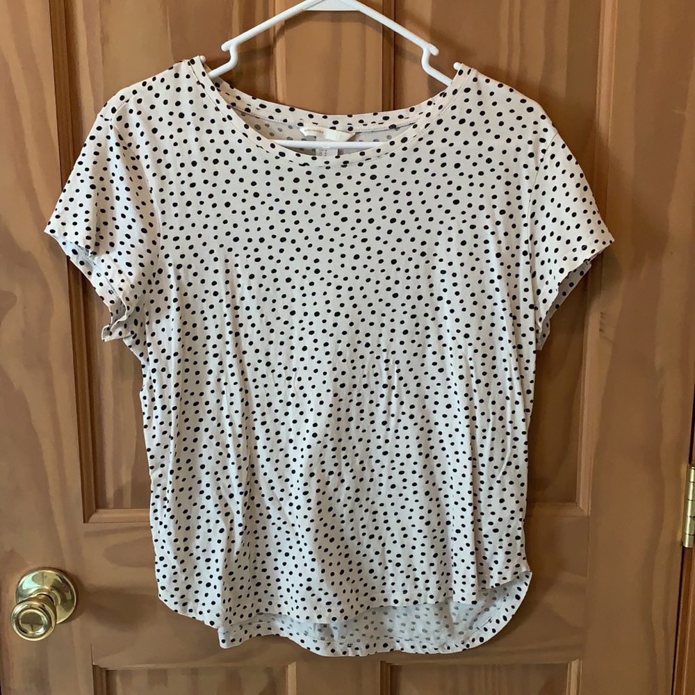 H&M polka dot short sleeve shirt